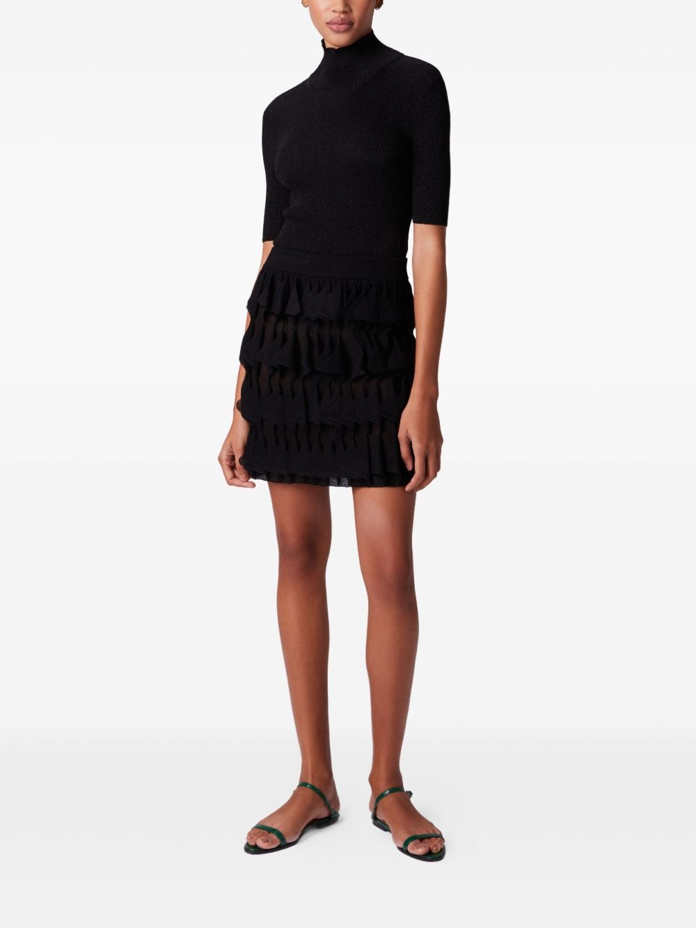 geometric-pattern mini skirt - 2