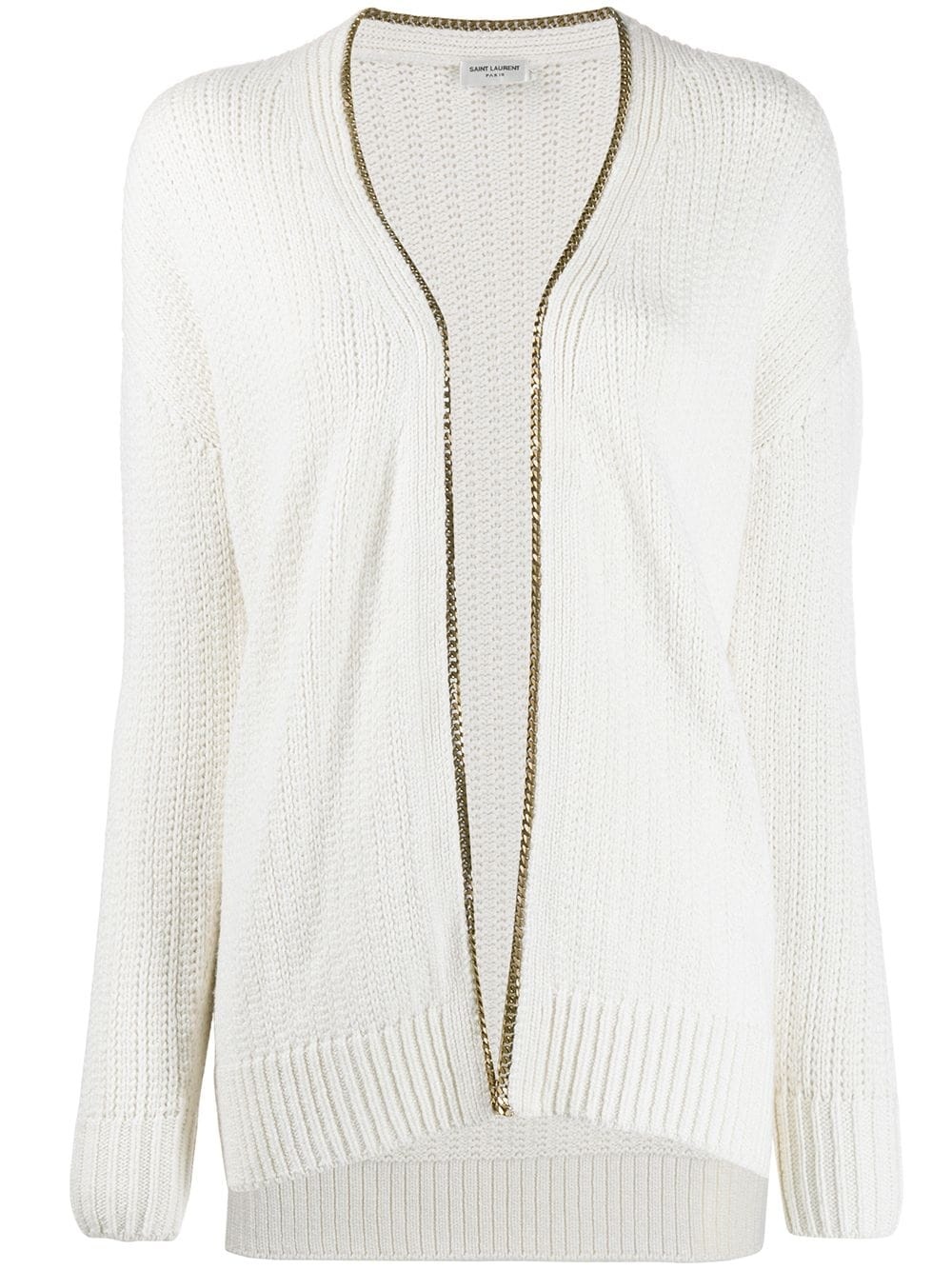 College chain trim cardigan - 1