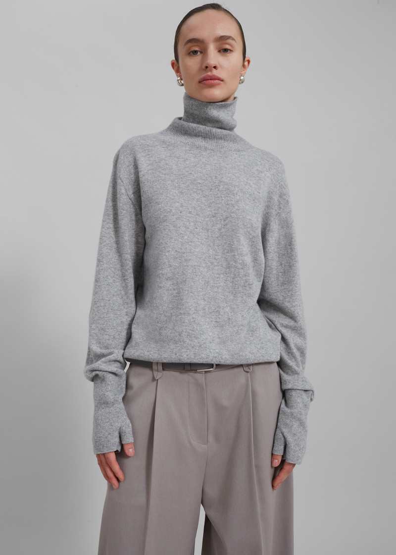 Delia Wool Turtleneck - Grey 3