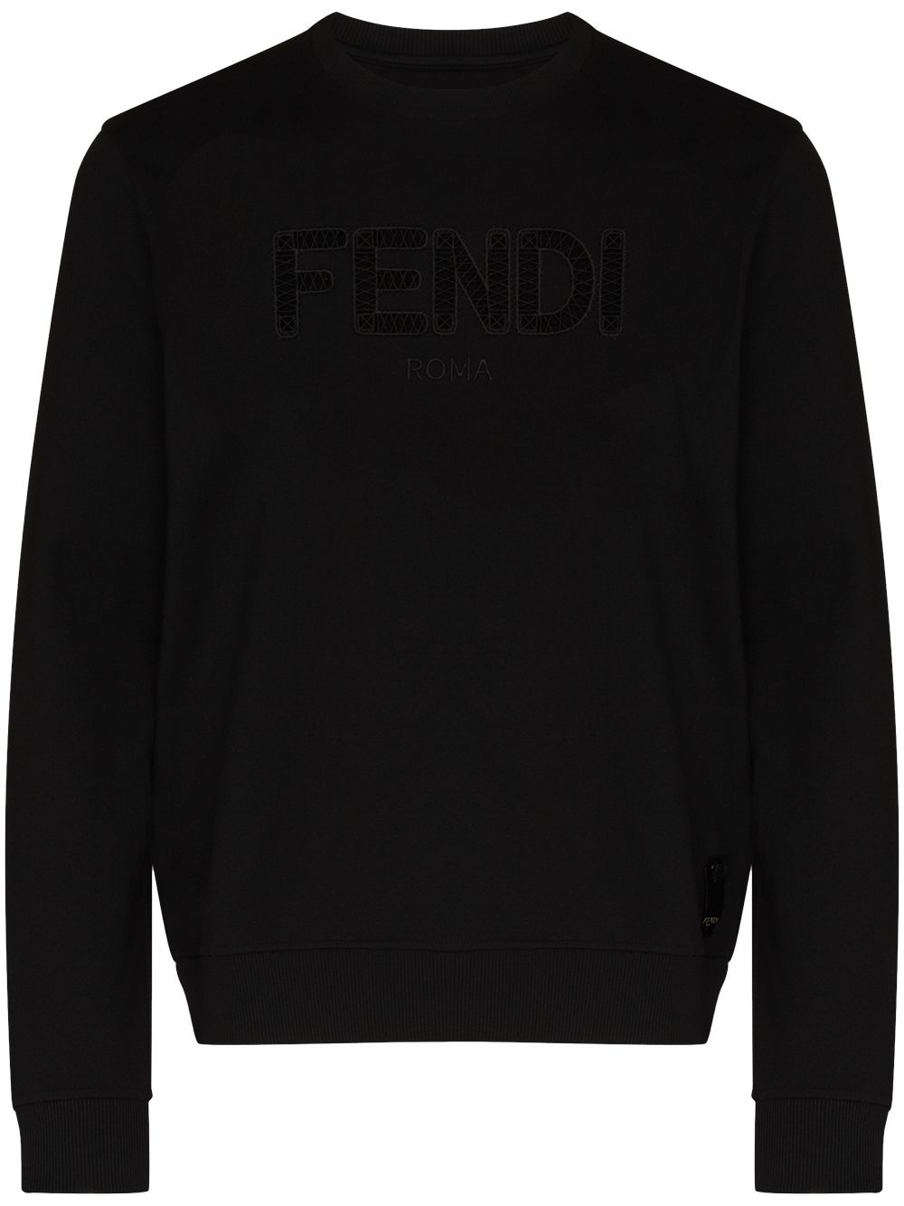 logo-embroidered cotton sweatshirt - 1