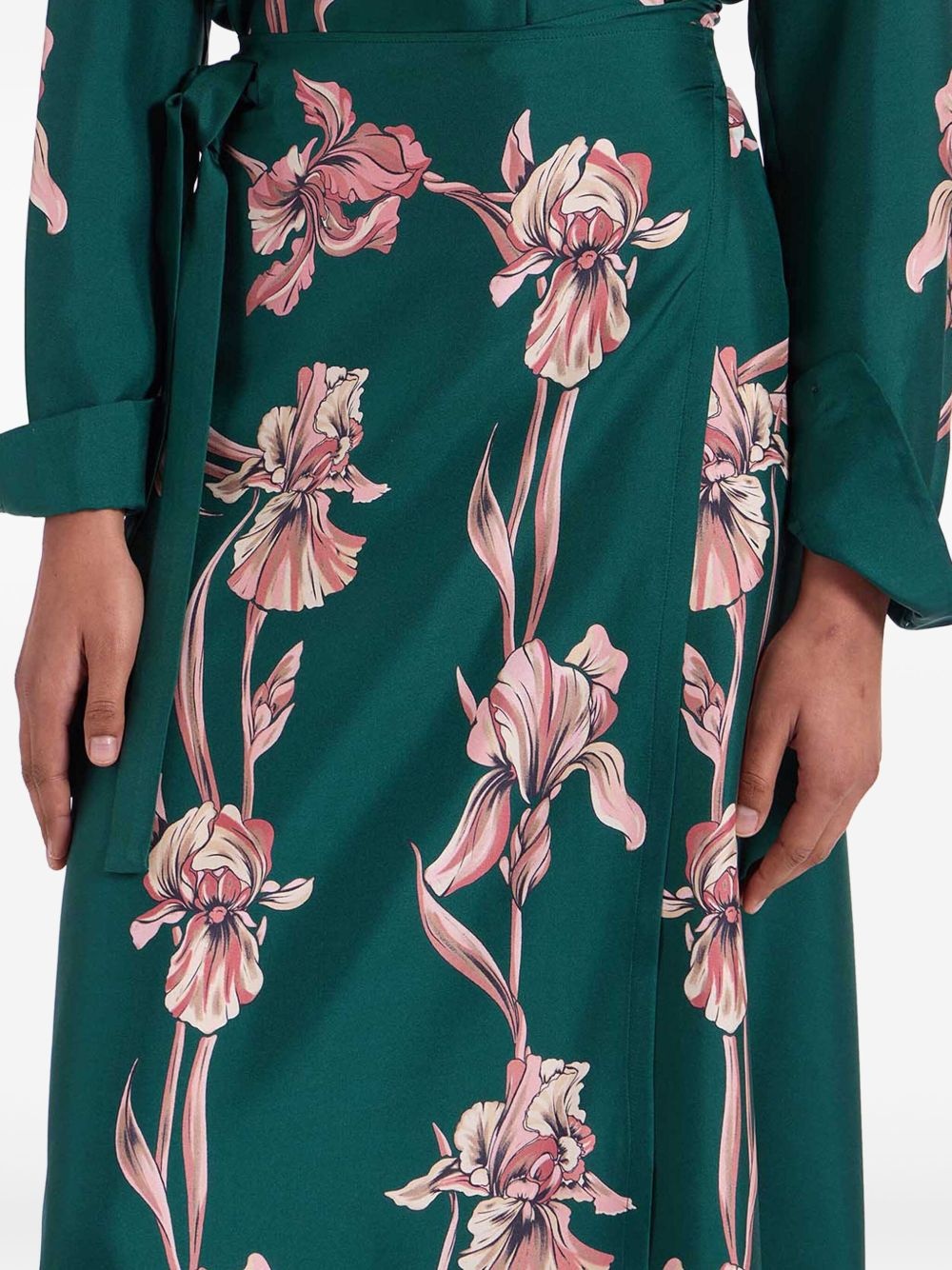 floral-print sarong skirt - 3