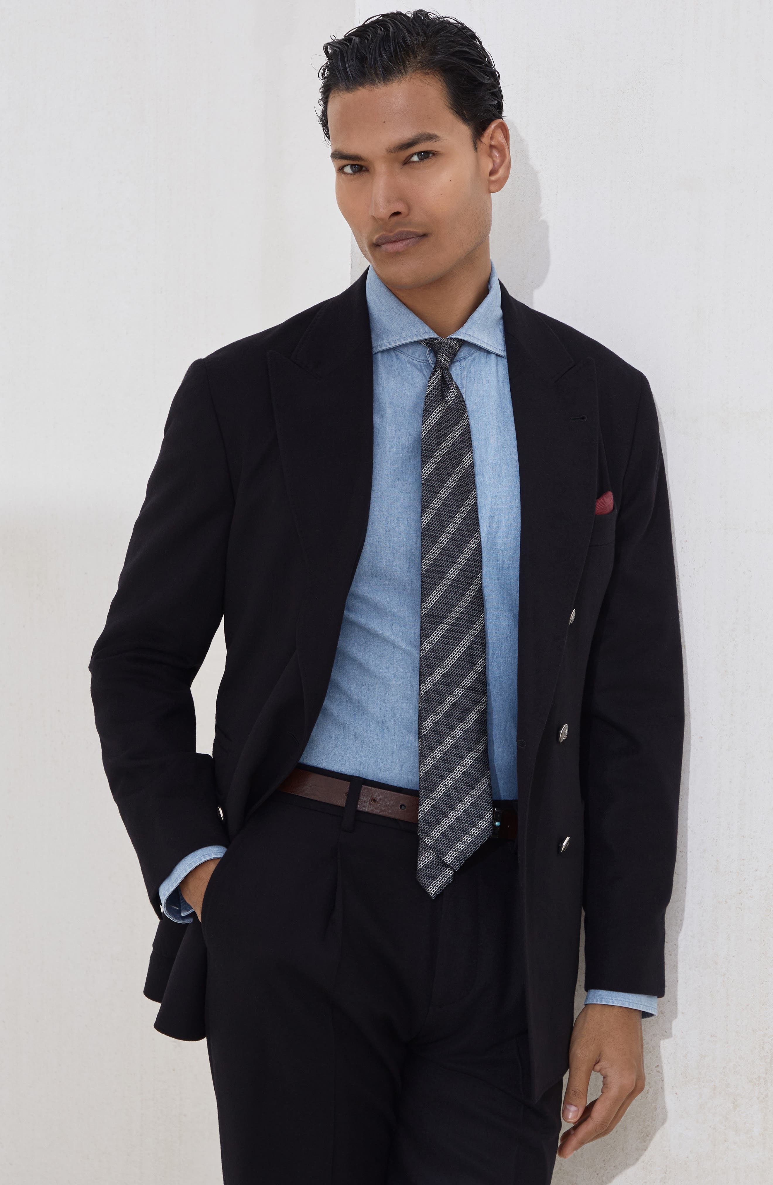 Brunello Cucinelli Blazer with metal buttons in Black at Nordstrom - 5