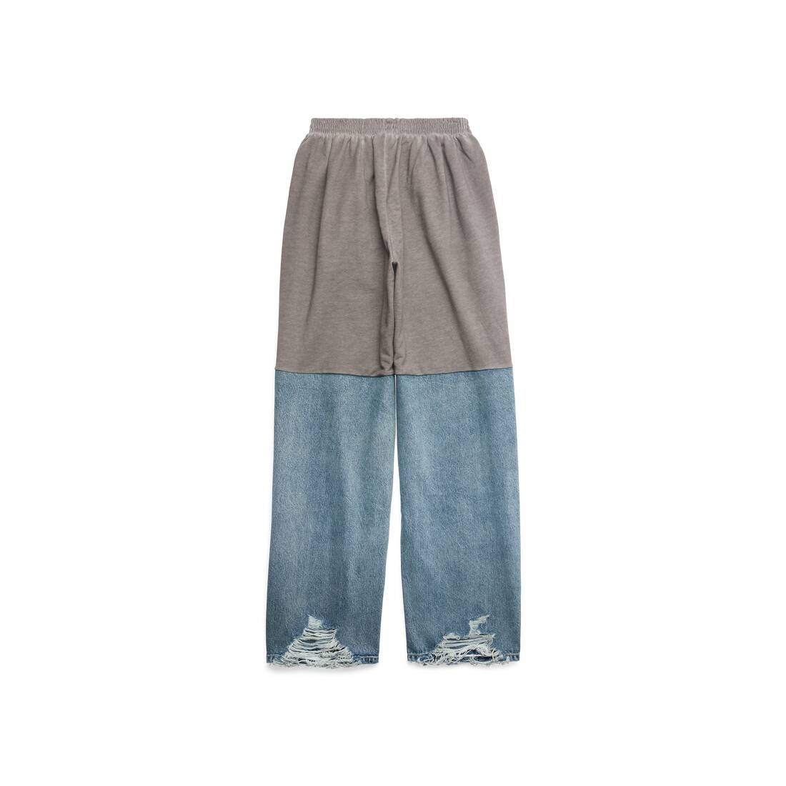 Men's Patched Sweatpants in Light Blue - 2