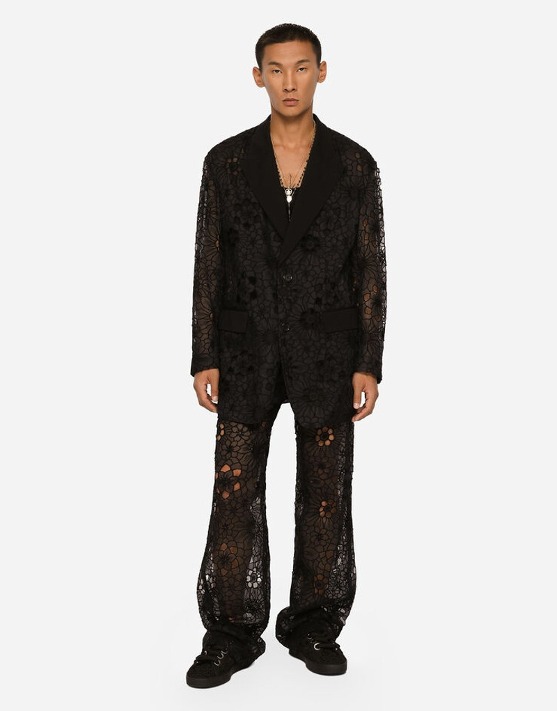 Tailored stretch broderie anglaise pants 3