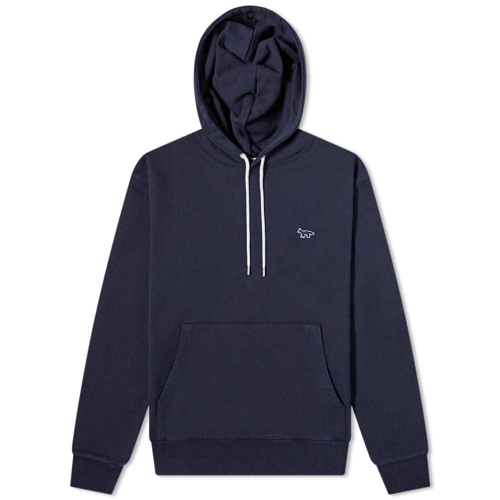 Maison Kitsuné Navy Fox Patch Classic Popover Hoody - 1