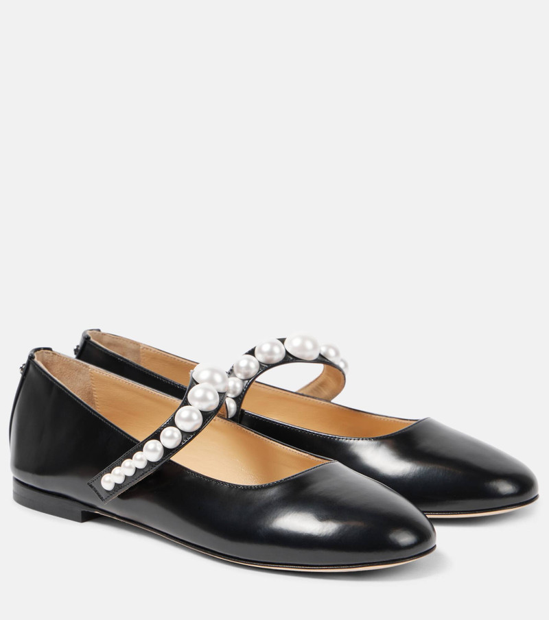 Sirene embellished leather Mary Jane flats - 1
