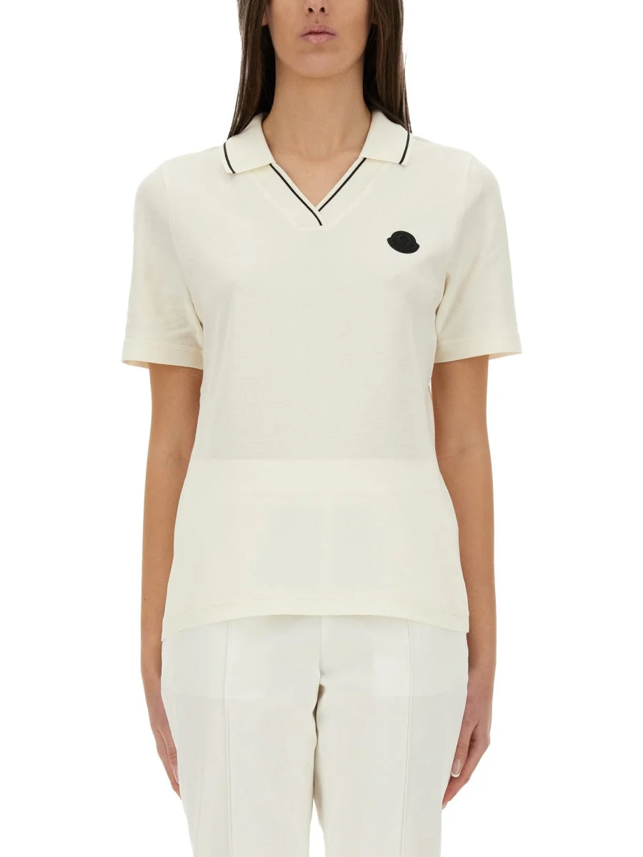 Moncler Women Cotton Pique Polo Shirt - 1