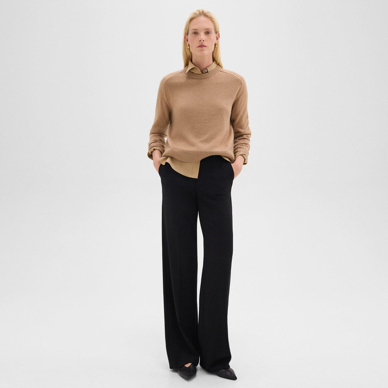 Theory Cropped Sweater in Cashmere outlook