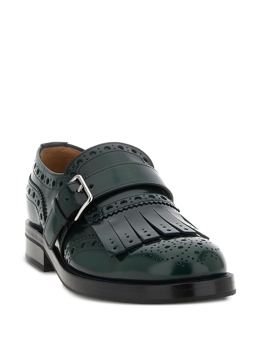 fringe brogue buckle shoes - 2