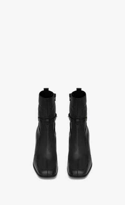 SAINT LAURENT fran booties in smooth leather outlook