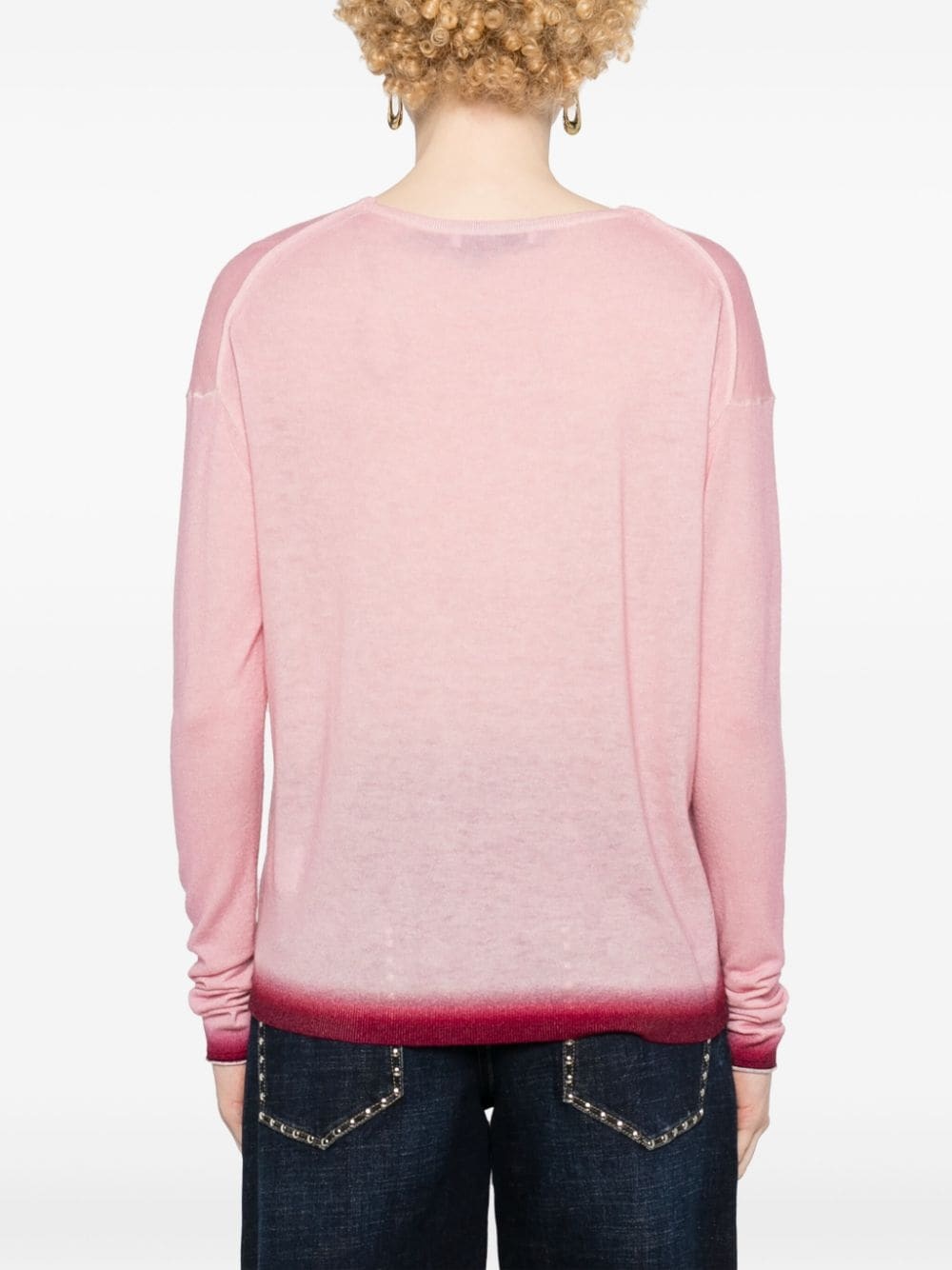 ombrÃ©-effect knitted jumper - 4