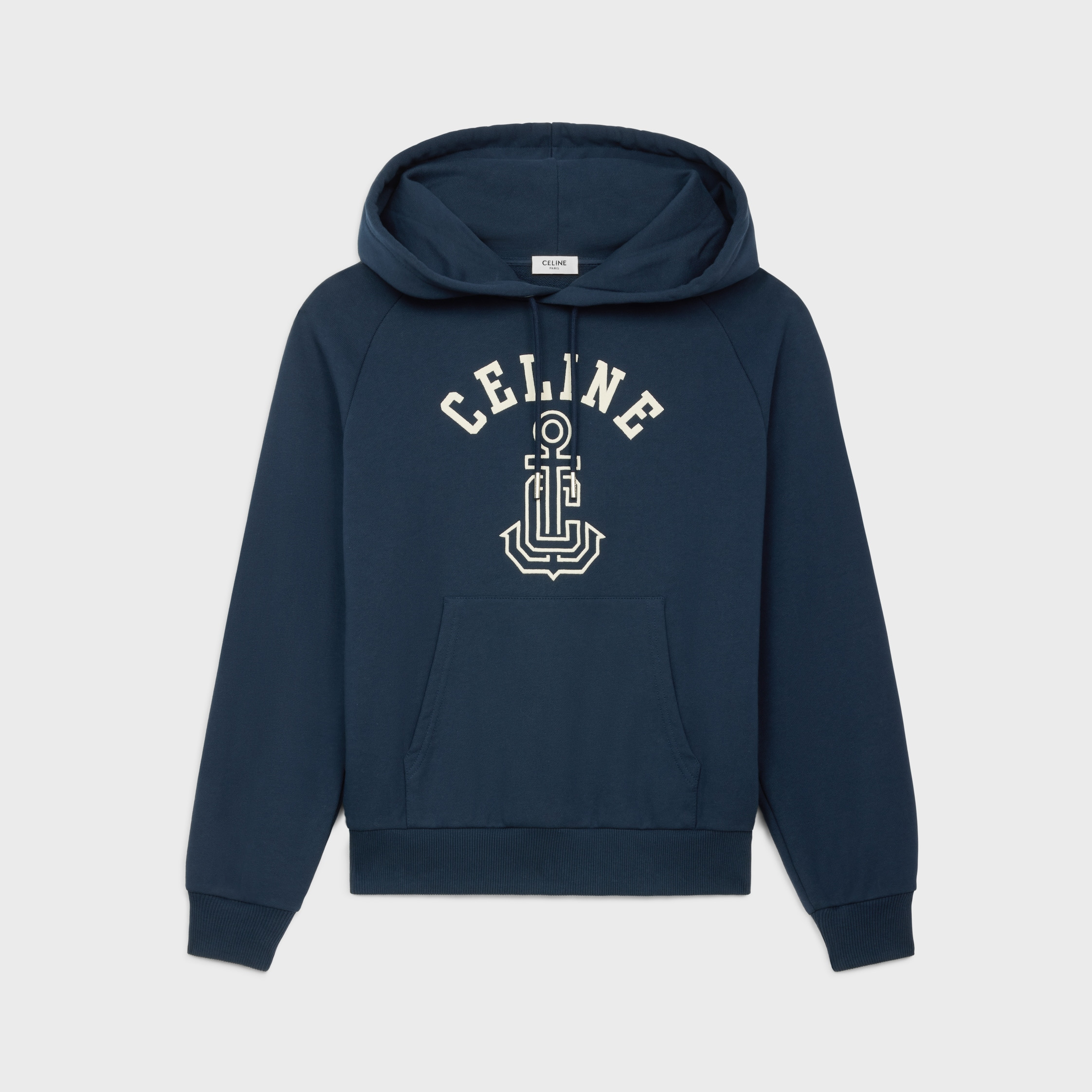 celine anchor 70's hoodie in cotton fleece - 1