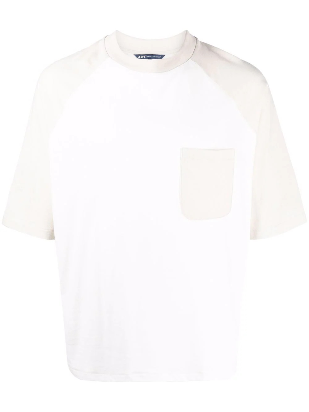 two-tone patch-pocket T-shirt - 1