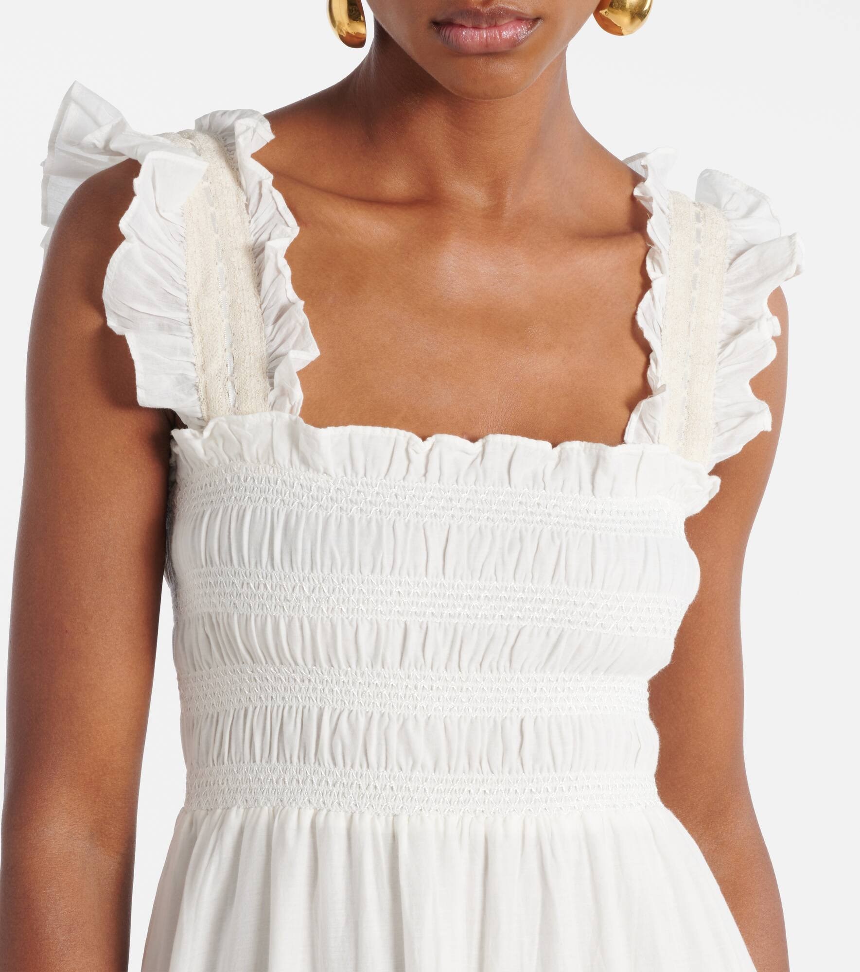 Aubrie tiered cotton voile maxi dress - 4