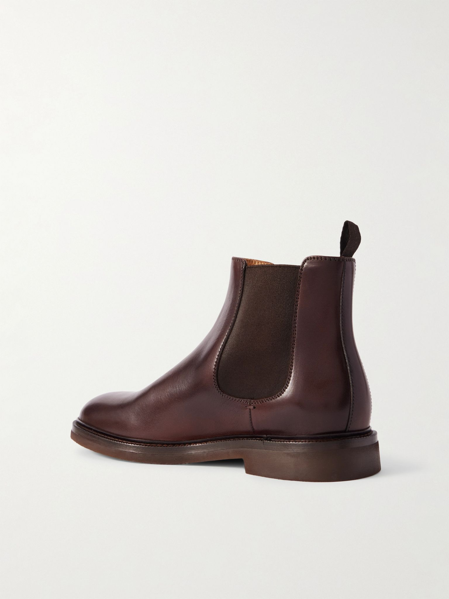 Leather Chelsea Boots Brown - 4
