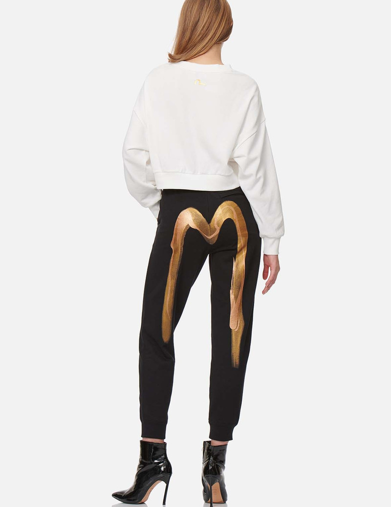 EVISU KAMON BROCADE APPLIQUÉ CROPPED SWEATSHIRT outlook