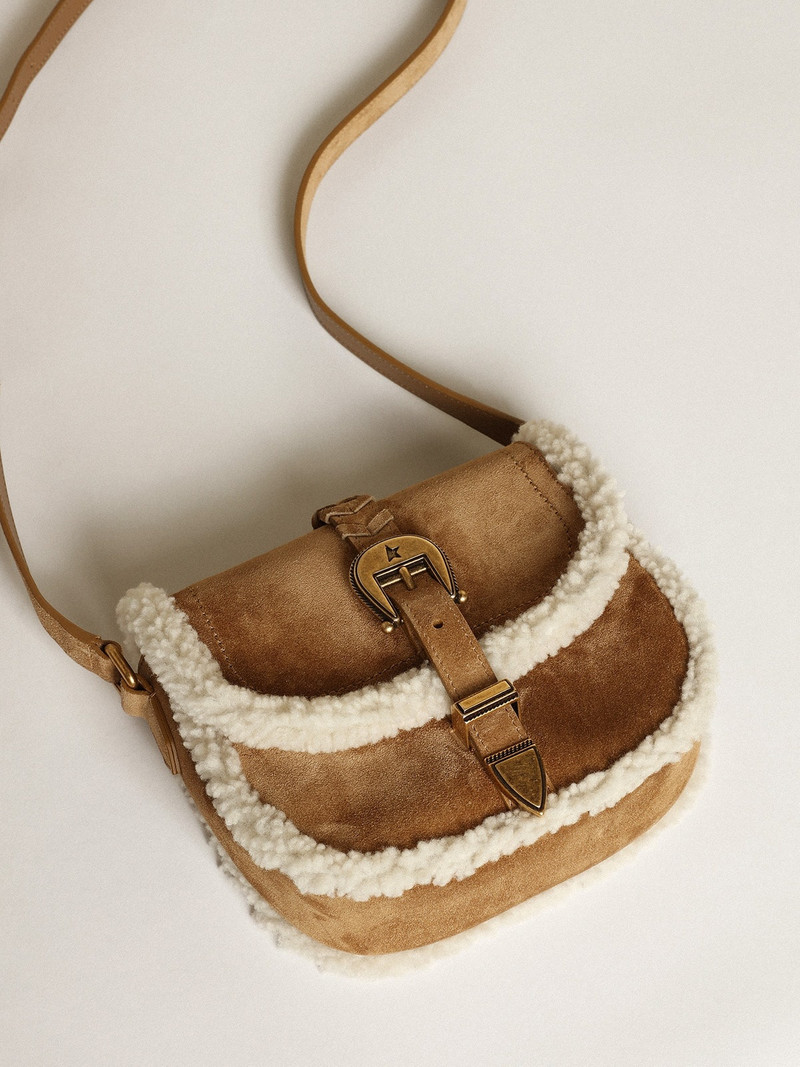 Women's Rodeo Bag in suede with shearling details 4