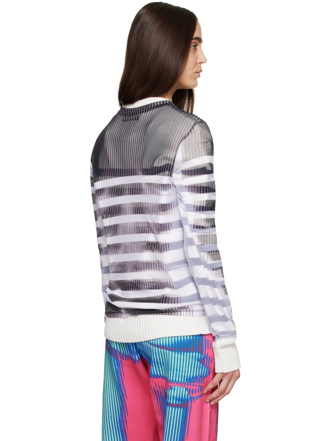 Black & White Jean Paul Gaultier Edition Marinière Sweatshirt - 3