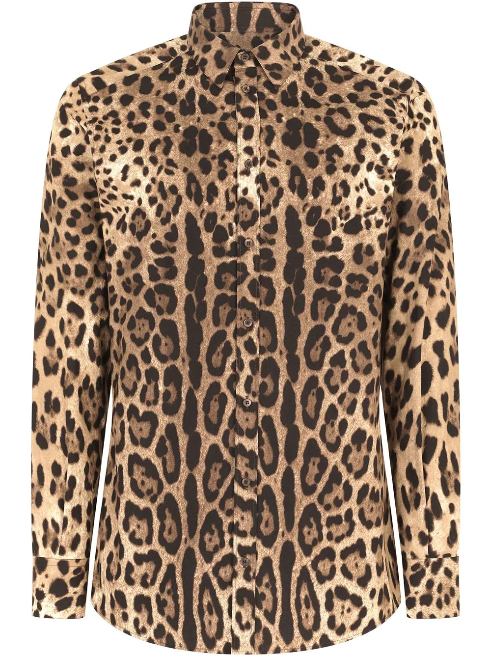 leopard-print cotton shirt - 1