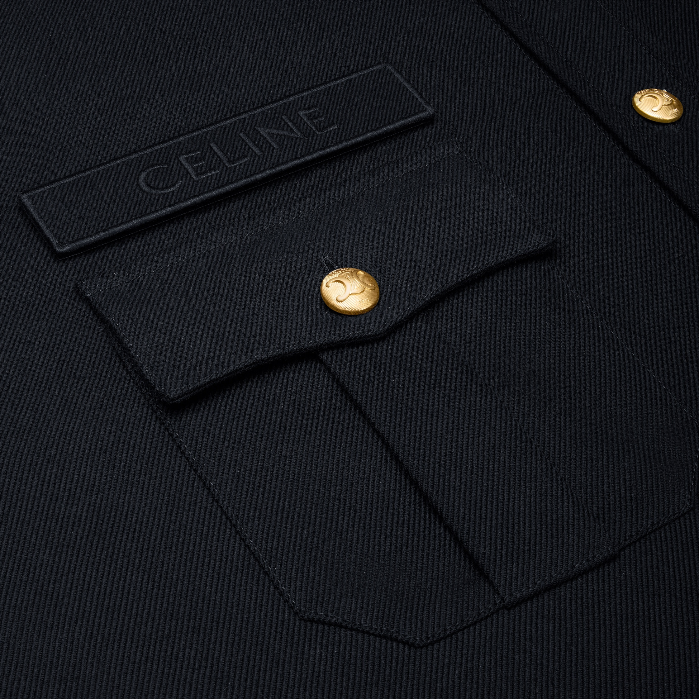 military shirt in cotton wool twill - 4