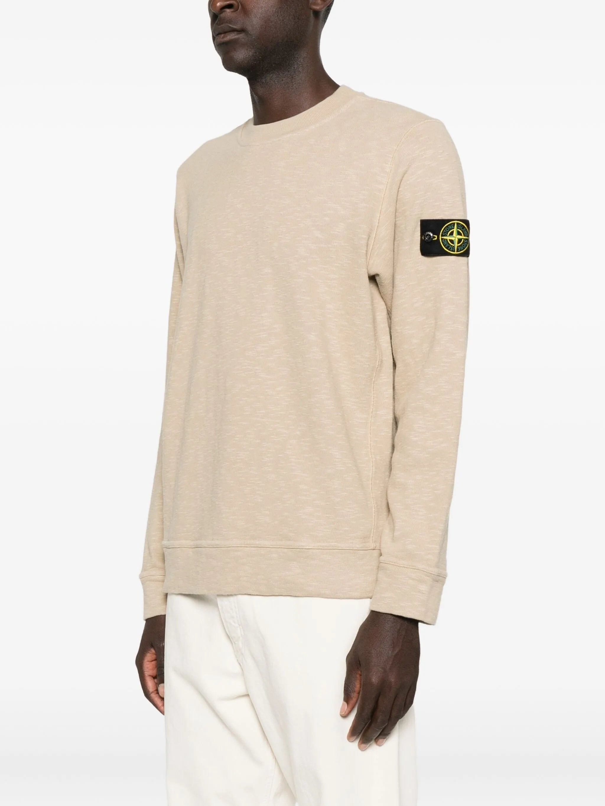 Stone Island Logo-patch Cotton Sweatshirt - 4