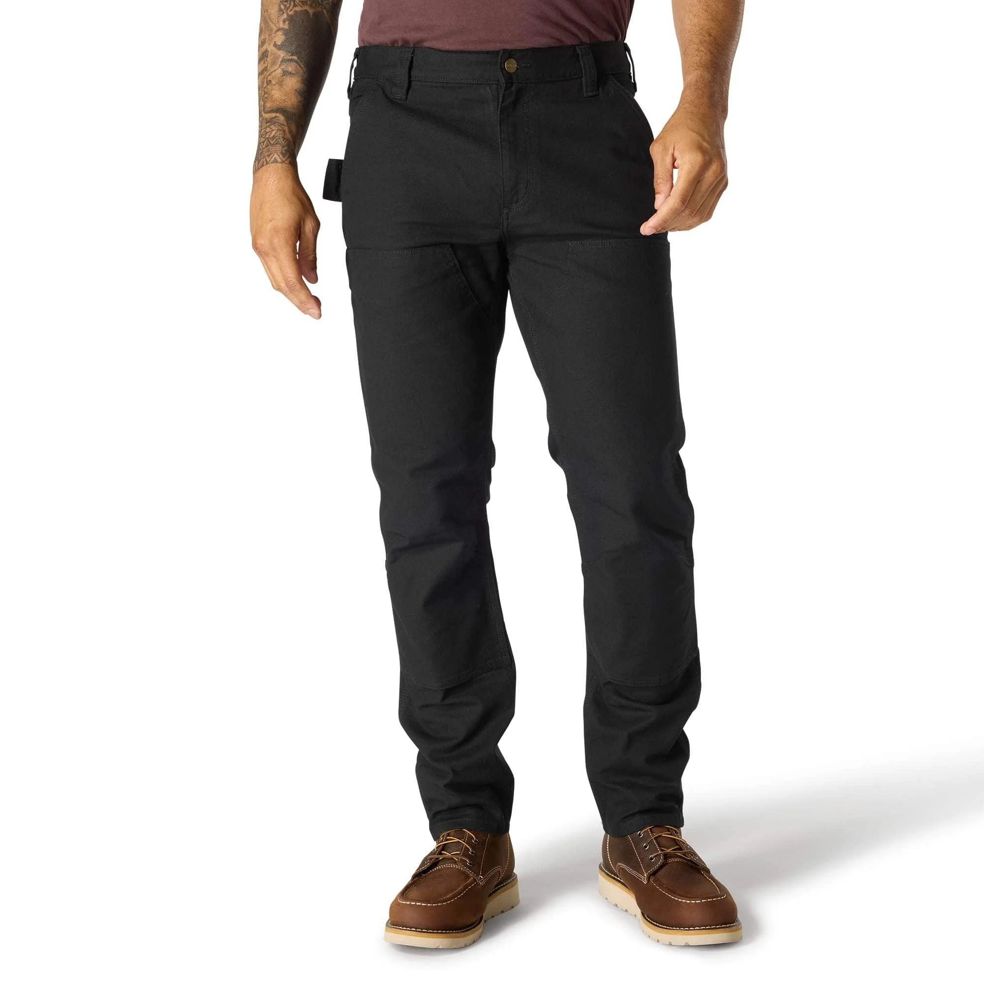 Slim Tapered Rugged Flex™ Duck Double-Front Dungaree - 1