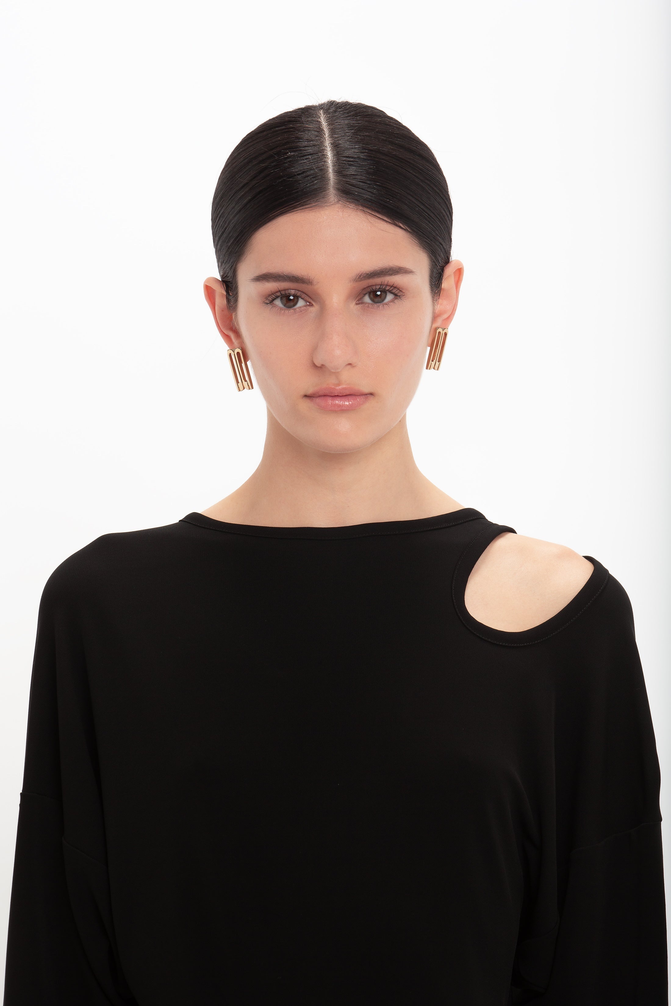 Twist Detail Jersey Top In Black - 5