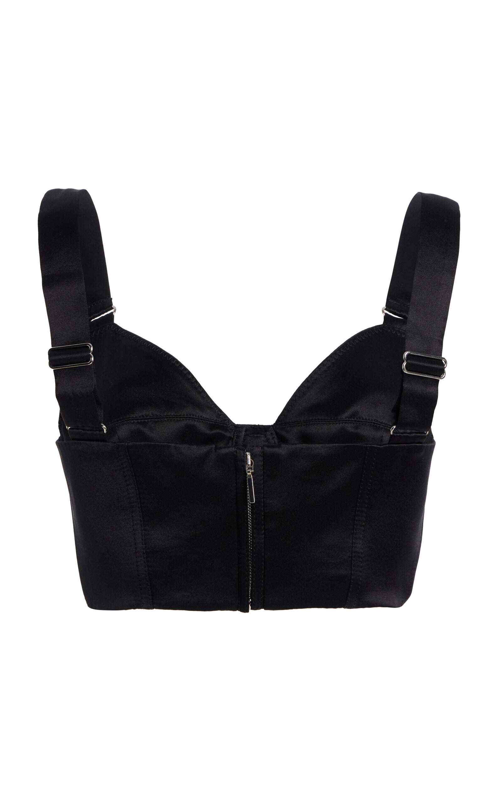 Cropped Silk Bra Top black - 5