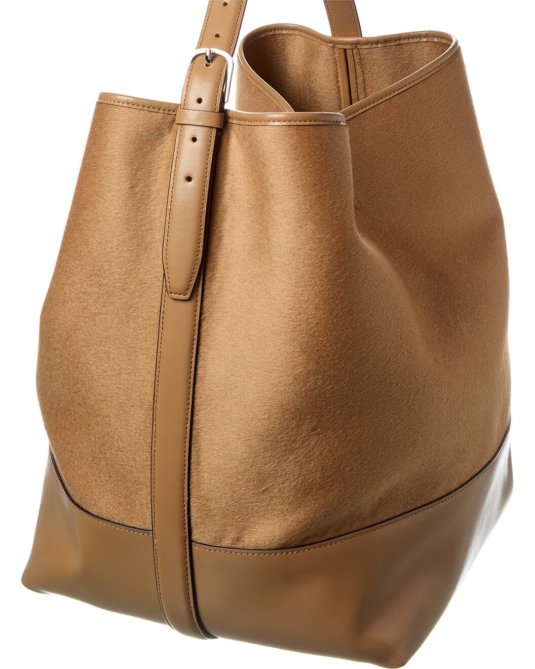 TOTEME Wool & Leather Tote - 3
