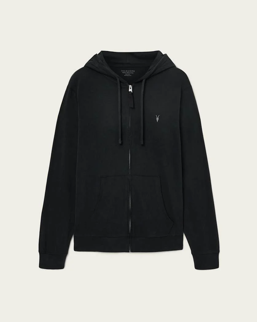BRACE ZIP UP BRUSHED COTTON RAMSKULL HOODIE - 1