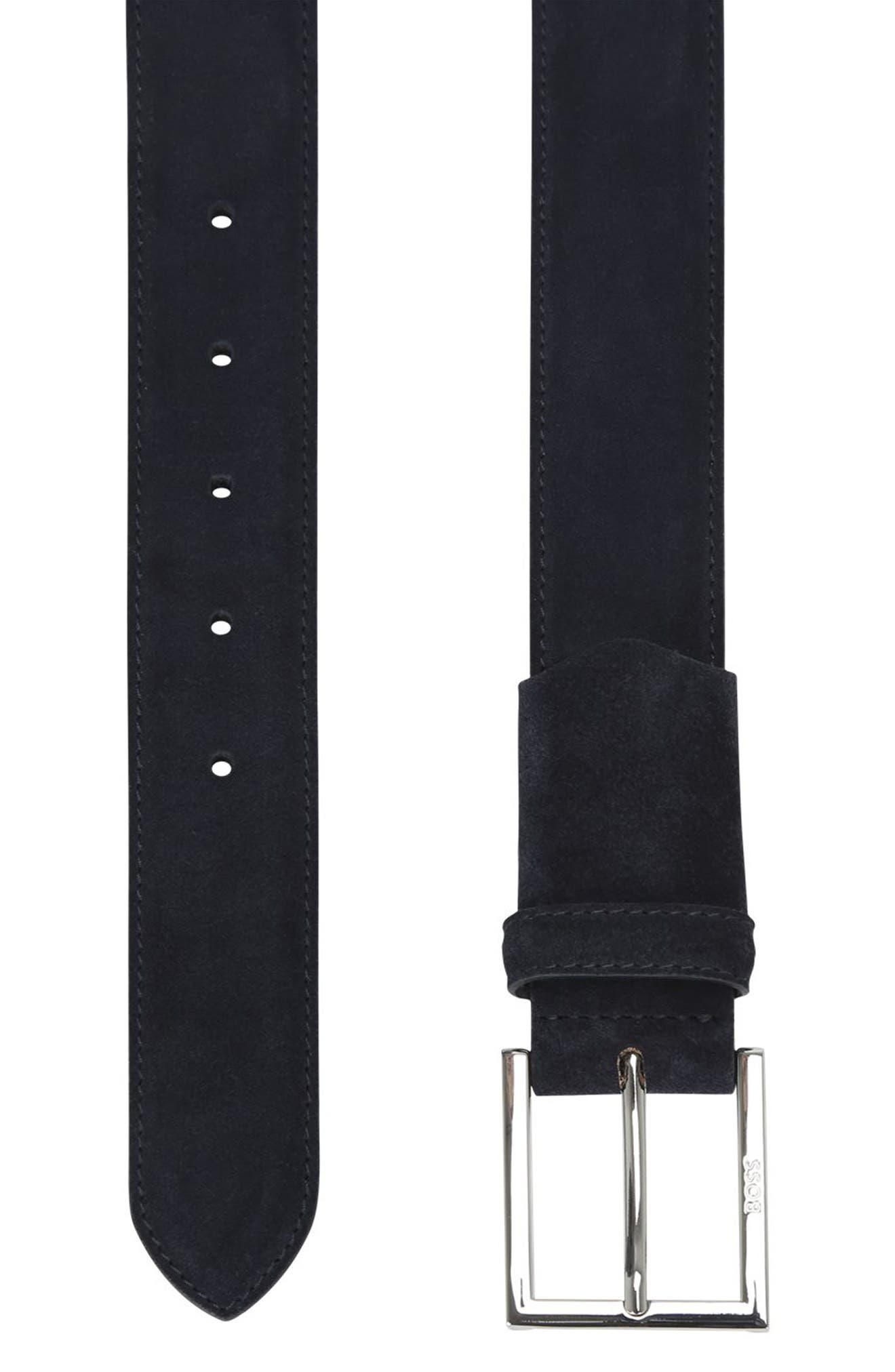 BOSS Dressletic Suede Belt in Dark Blue at Nordstrom - 2
