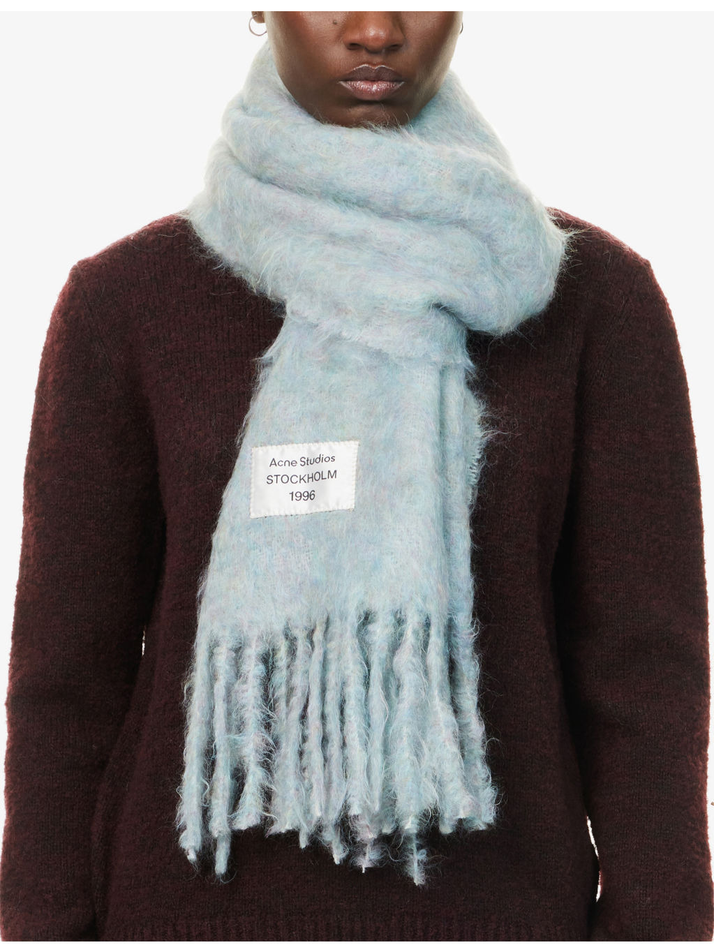 Fringed Knitted Scarf - 2