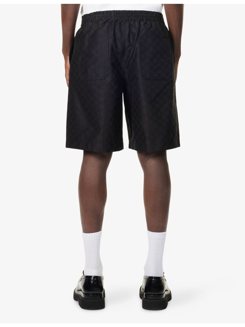 Monogram-Print Cotton and Silk-Blend Shorts - 4