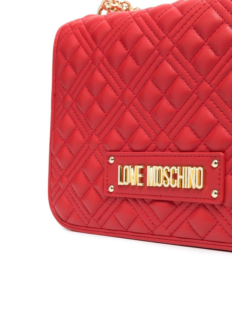 quilted logo-plaque shoulder bag 4