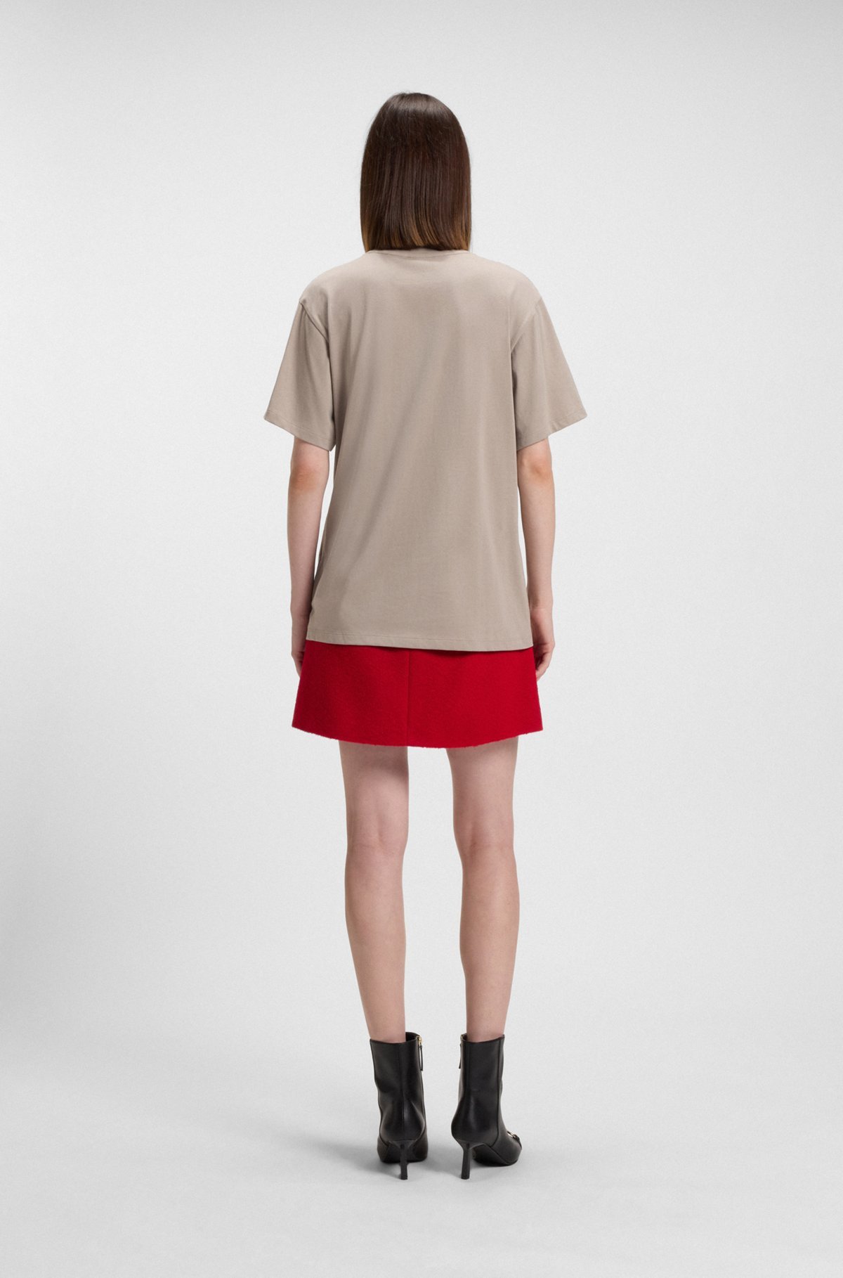 RELAXED-FIT T-SHIRT IN COTTON JERSEY WITH EMBROIDERED MONOGRAM - 4