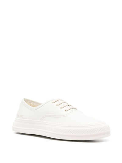 Common Projects logo-print leather sneakers outlook