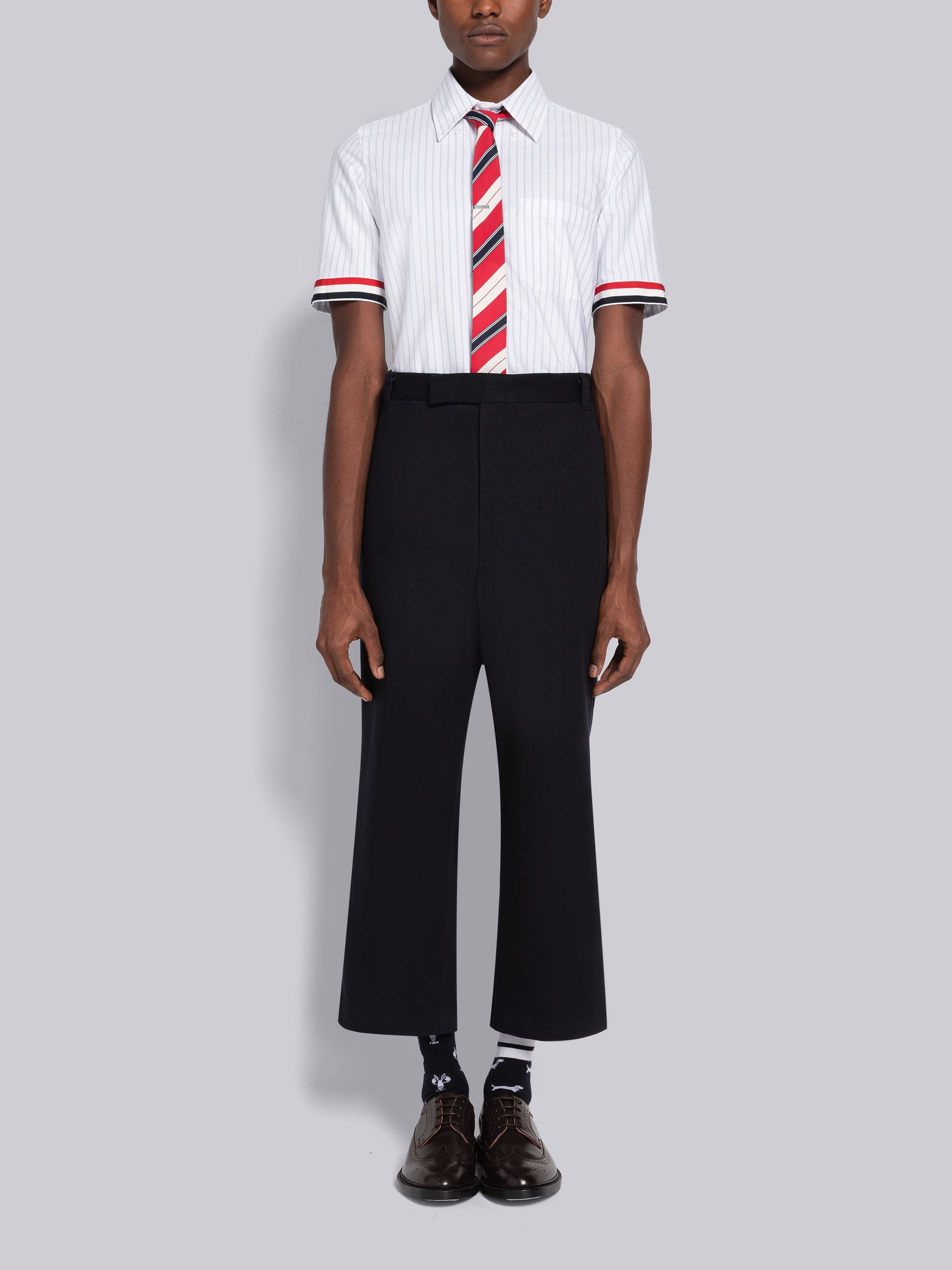 Shadow Pinstripe Oxford Short Sleeve Shirt - 5