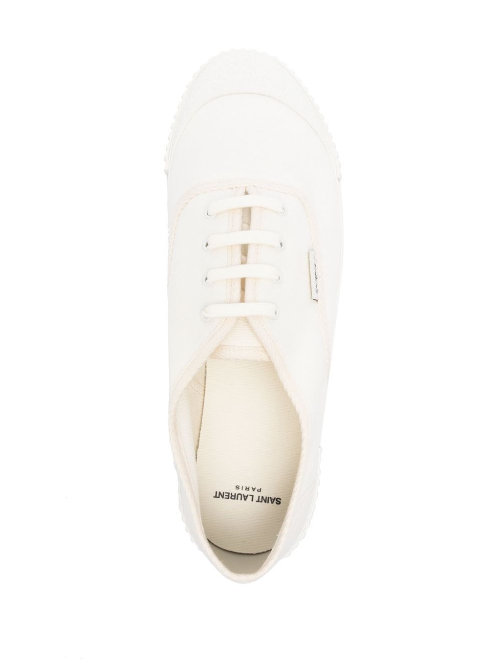 lace-up canvas sneakers - 4