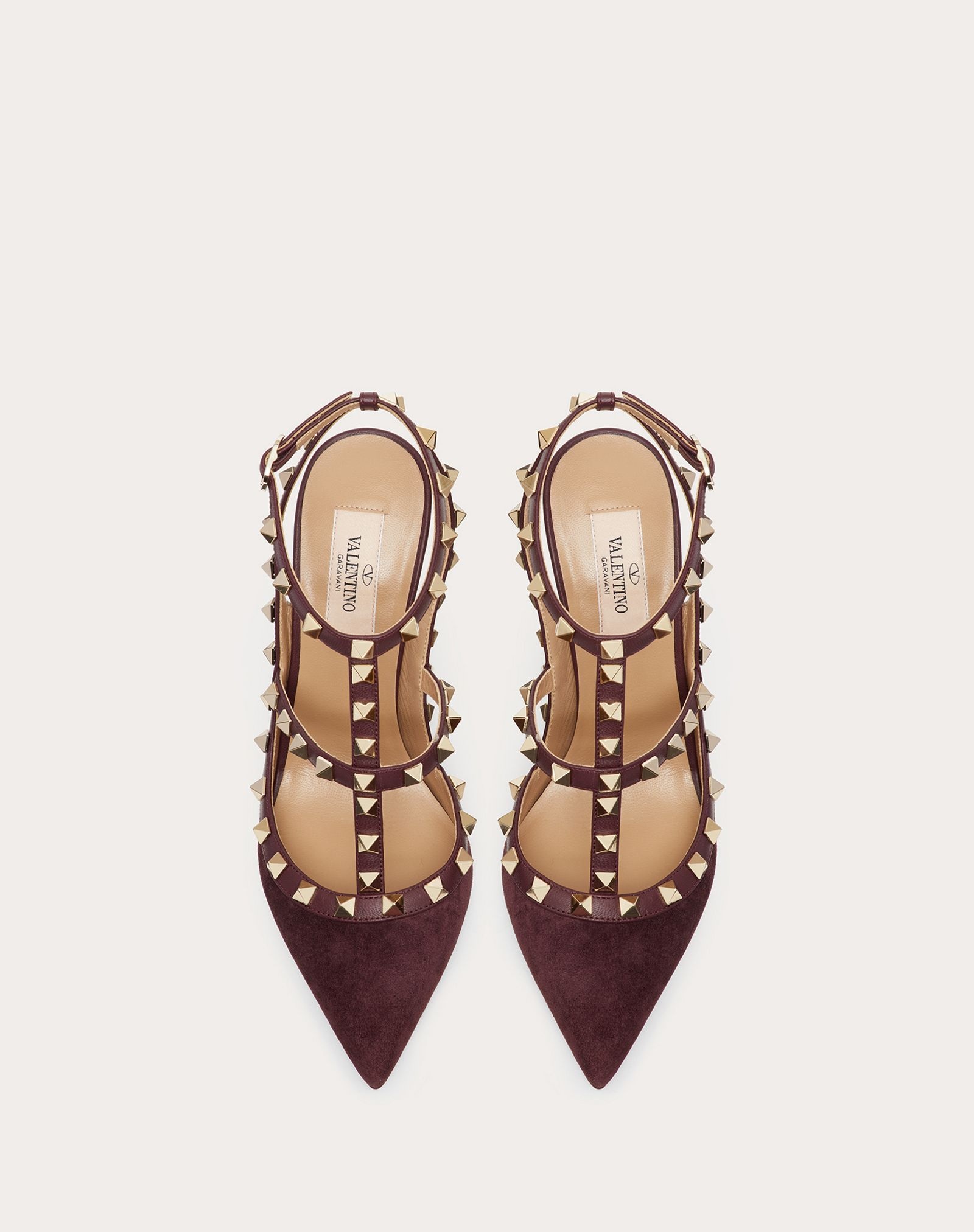 Suede Rockstud Caged Pump 100mm - 4