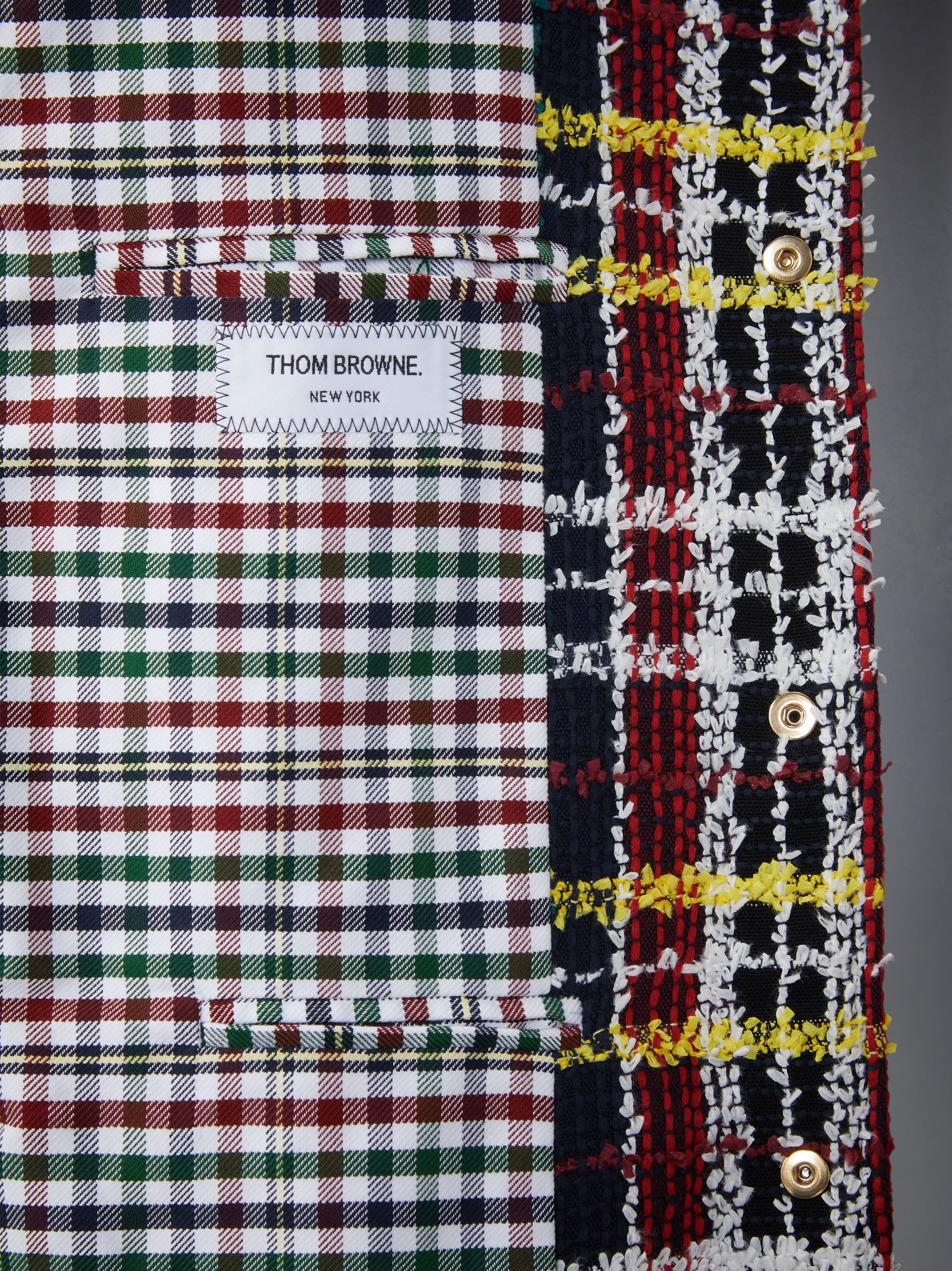 Hunting Tartan Eyelash Tweed Armband Shirt Jacket - 6