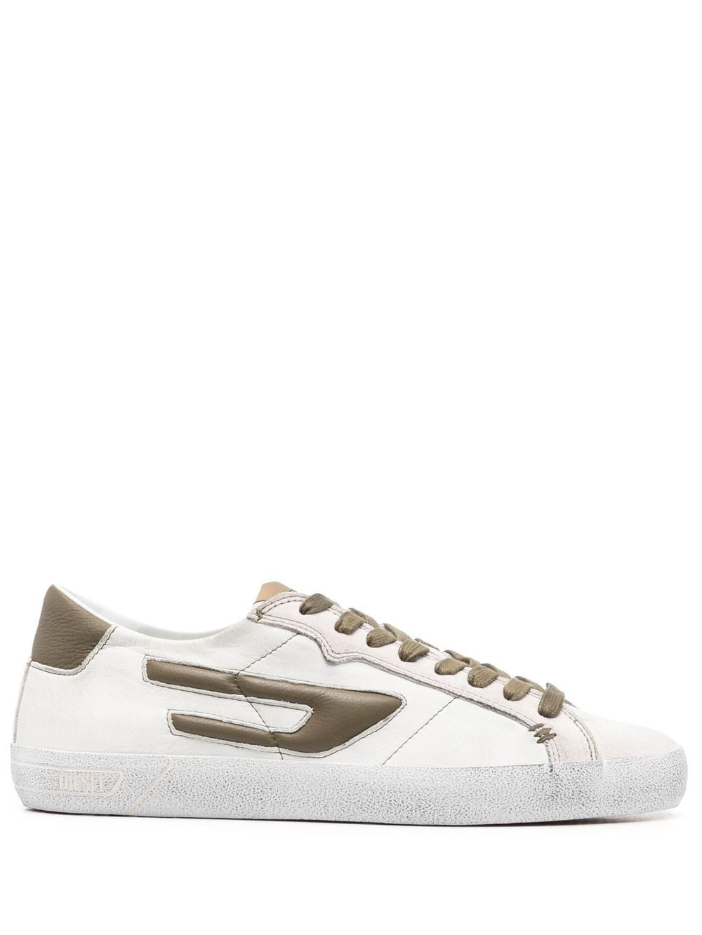 logo-patch leather sneakers - 1