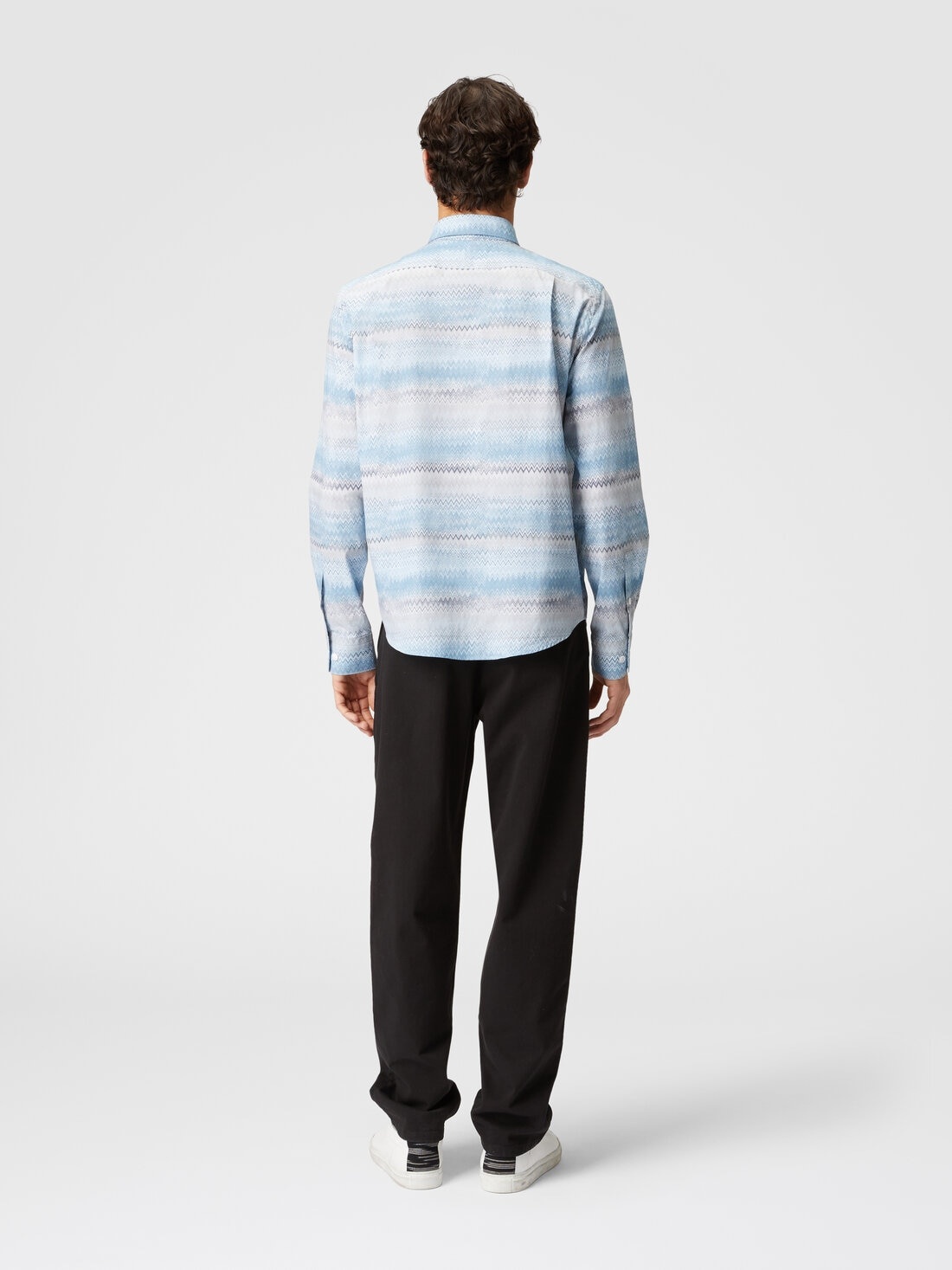 Zigzag print cotton poplin shirt - 3