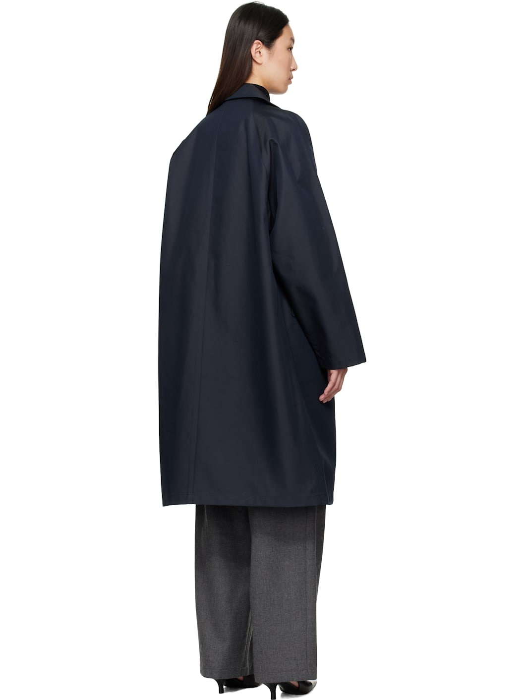 Navy Mac Trench Coat - 3