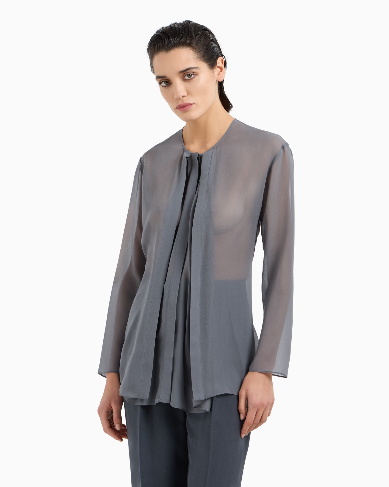 SILK GEORGETTE SHIRT - 4