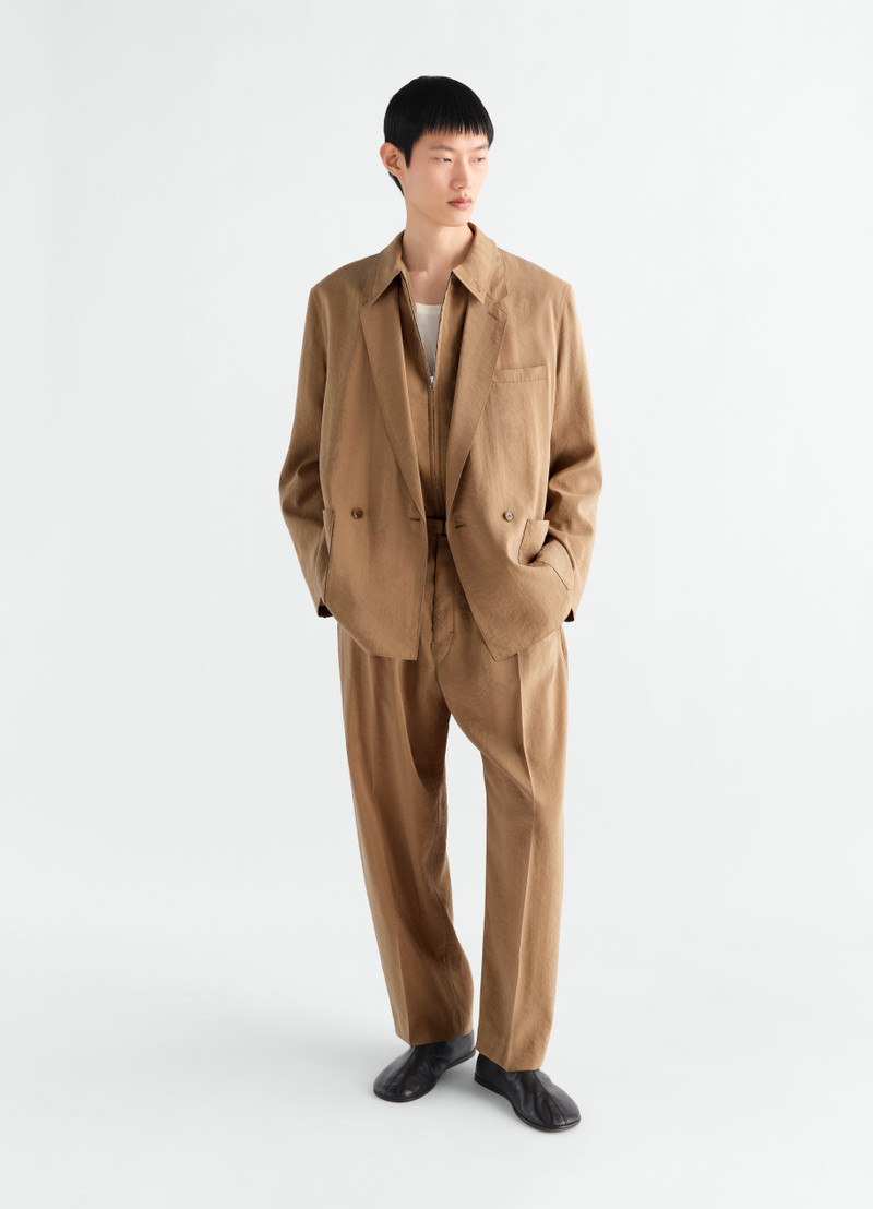 LIGHT DOUBLE-BREASTED JACKET IN DRY SILK 3