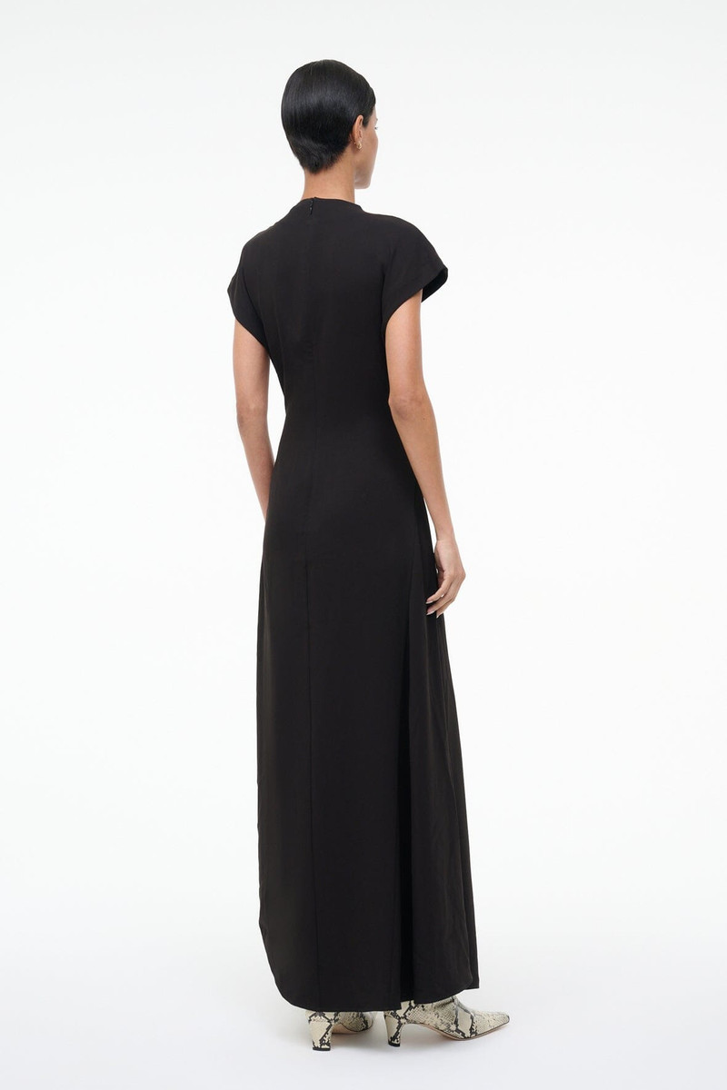 STAUD ZAYA DRESS BLACK 4