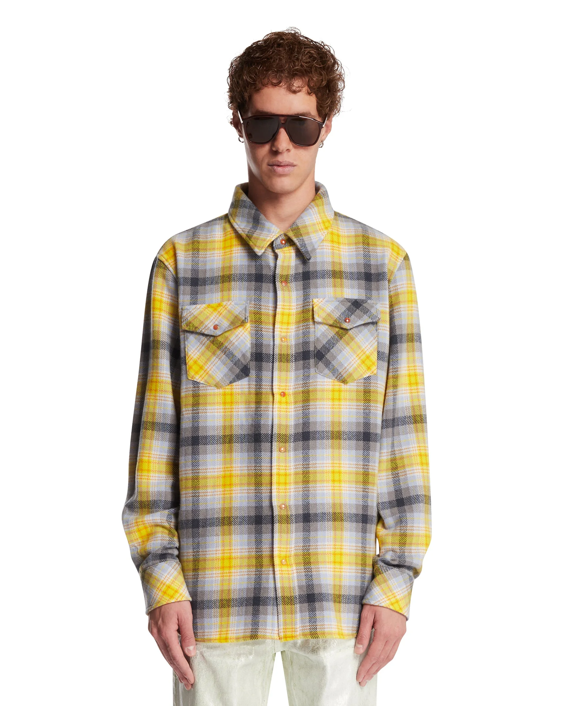 Yellow Alchemy Cashmere Tartan Shirt - 1