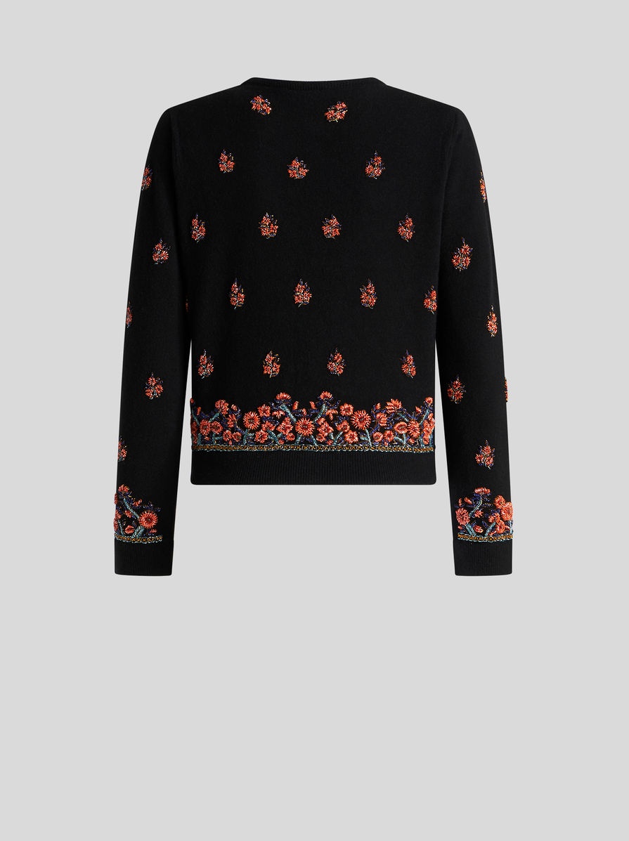 WOOL AND CASHMERE CARDIGAN WITH EMBROIDERY - 6