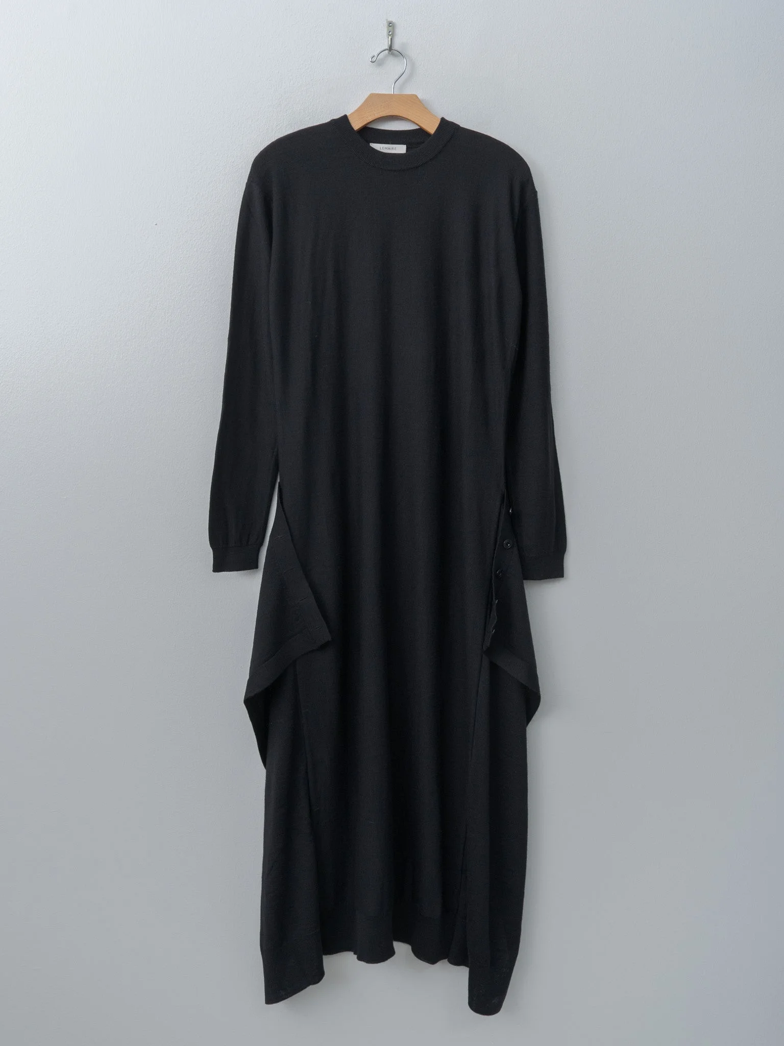 Buttoned Dress - Black - 1