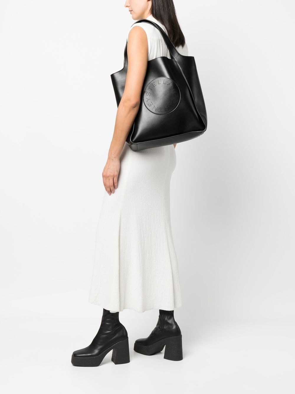 Stella perforated-logo tote bag - 2